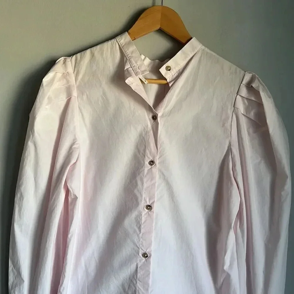 Free people high neck poplin shirt